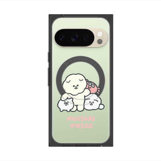 Premium Square Case with Pixelsnap［ Mossari Mosao - Everyone Together - Clear ］