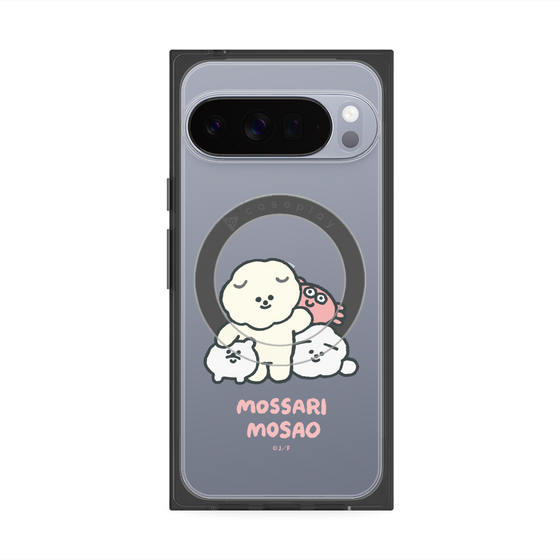 Premium Square Case with Pixelsnap［ Mossari Mosao - Everyone Together - Clear ］