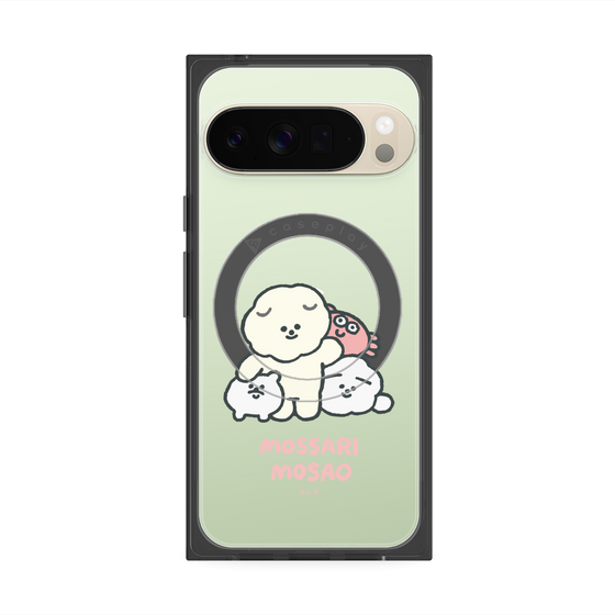Premium Square Case with Pixelsnap［ Mossari Mosao - Everyone Together - Clear ］