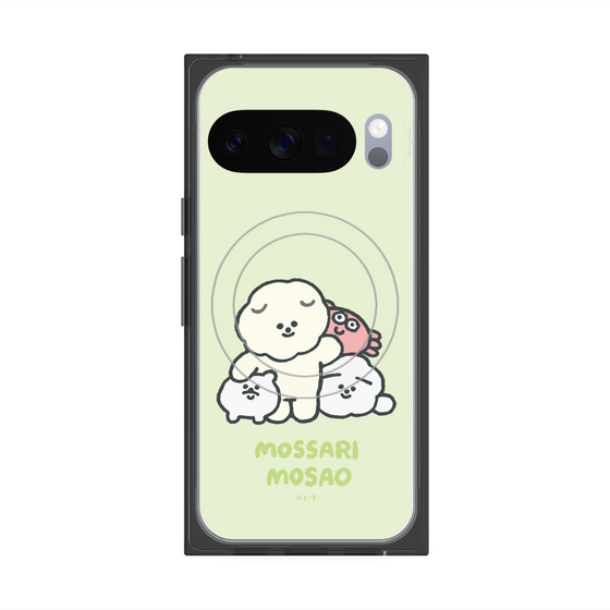 Premium Square Case with Pixelsnap［ Mossari Mosao - Everyone Together - Green ］