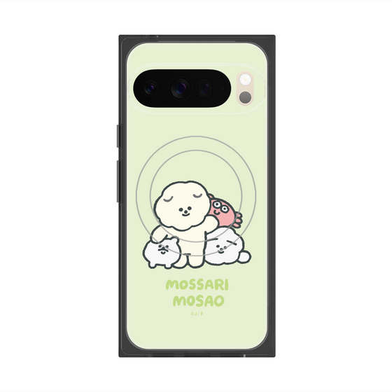 Premium Square Case with Pixelsnap［ Mossari Mosao - Everyone Together - Green ］