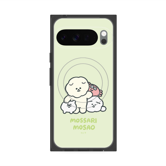 Premium Square Case with Pixelsnap［ Mossari Mosao - Everyone Together - Green ］
