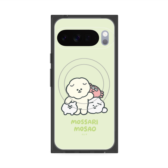 Premium Square Case with Pixelsnap［ Mossari Mosao - Everyone Together - Green ］