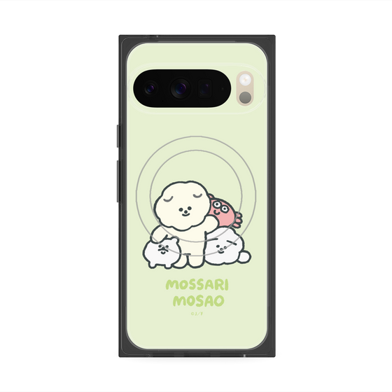 Premium Square Case with Pixelsnap［ Mossari Mosao - Everyone Together - Green ］