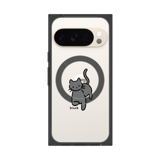 Premium Square Case with Pixelsnap［ Original - CASEPLAY Cat - black ］