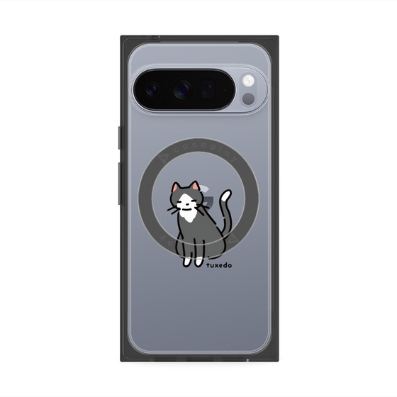 Premium Square Case with Pixelsnap［ Original - CASEPLAY Cat - tuxedo ］