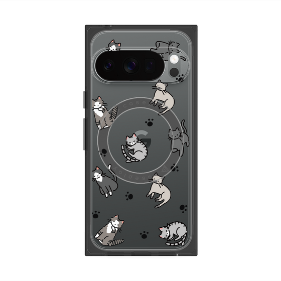 Premium Square Case with Pixelsnap［ Original - CASEPLAY Cat All-over Pattern - color ］