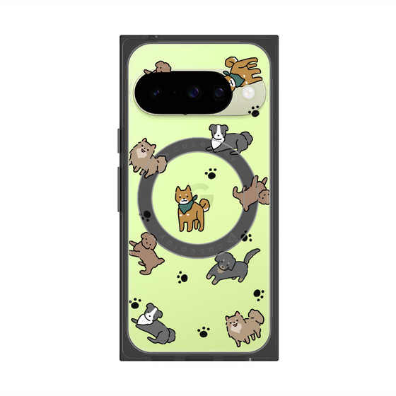 Premium Square Case with Pixelsnap［ Original - CASEPLAY Dog All-over Pattern - color ］