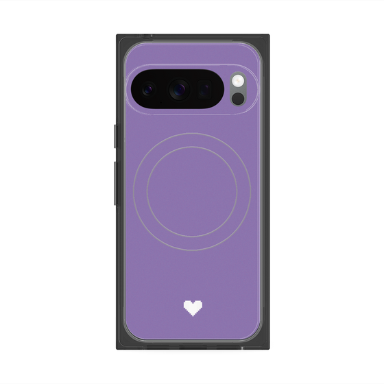 Premium Square Case with Pixelsnap［ Original - Favorite Color Heart - Purple ］