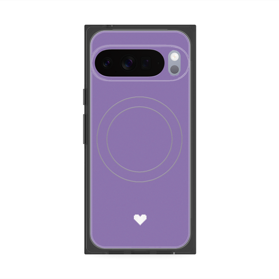 Premium Square Case with Pixelsnap［ Original - Favorite Color Heart - Purple ］
