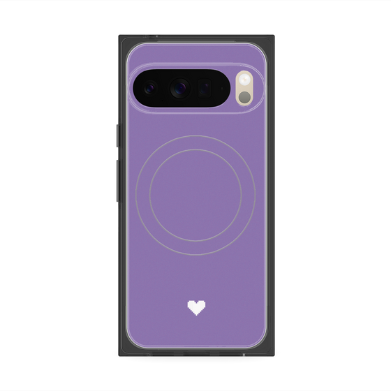 Premium Square Case with Pixelsnap［ Original - Favorite Color Heart - Purple ］