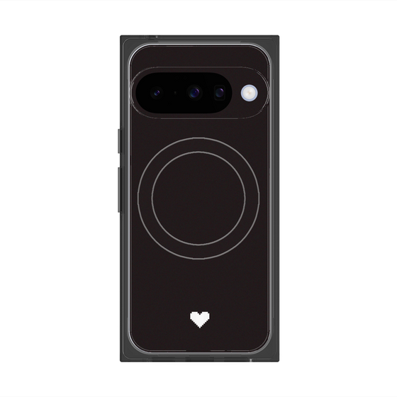 Premium Square Case with Pixelsnap［ Original - Favorite Color Heart - Black ］