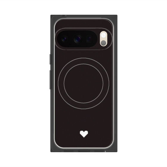 Premium Square Case with Pixelsnap［ Original - Favorite Color Heart - Black ］