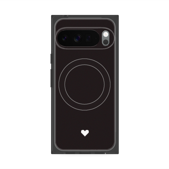 Premium Square Case with Pixelsnap［ Original - Favorite Color Heart - Black ］