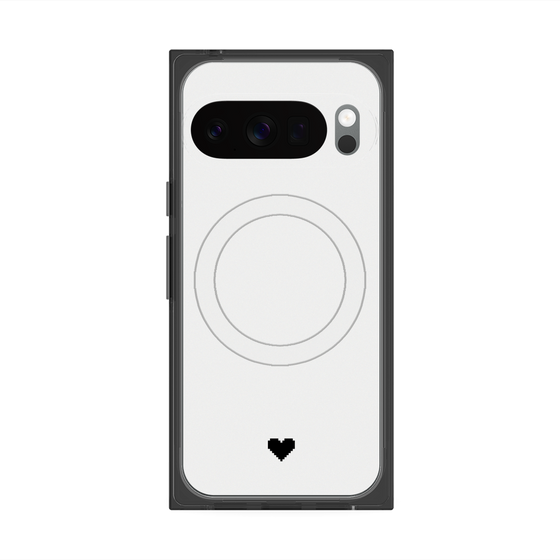 Premium Square Case with Pixelsnap［ Original - Favorite Color Heart - White ］