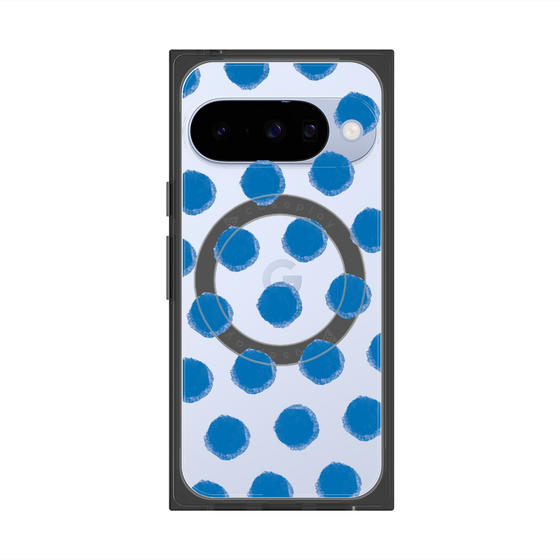 Premium Square Case with Pixelsnap［ Original - Favorite Color Polka Dots - Blue ］