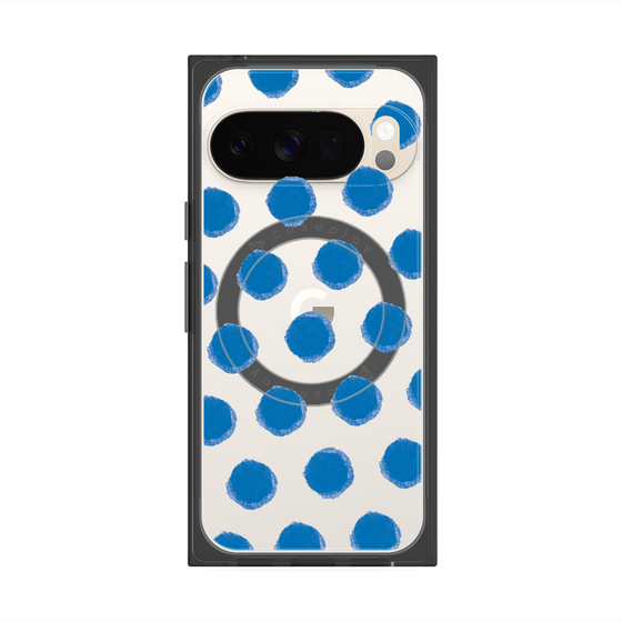 Premium Square Case with Pixelsnap［ Original - Favorite Color Polka Dots - Blue ］