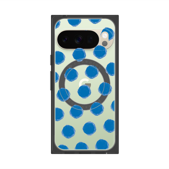 Premium Square Case with Pixelsnap［ Original - Favorite Color Polka Dots - Blue ］