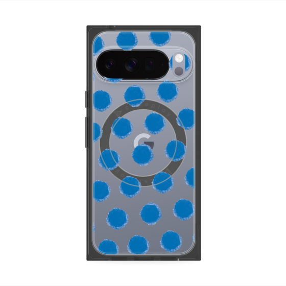 Premium Square Case with Pixelsnap［ Original - Favorite Color Polka Dots - Blue ］