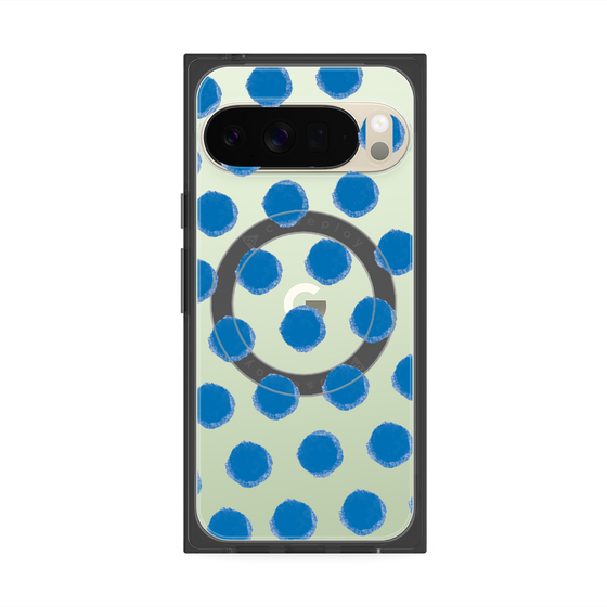 Premium Square Case with Pixelsnap［ Original - Favorite Color Polka Dots - Blue ］