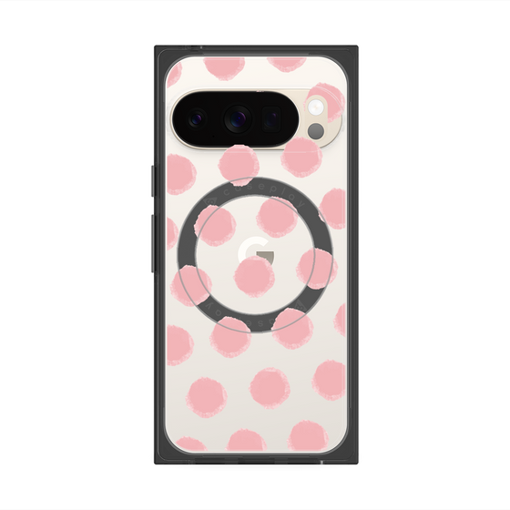 Premium Square Case with Pixelsnap［ Original - Favorite Color Polka Dots - Pink ］