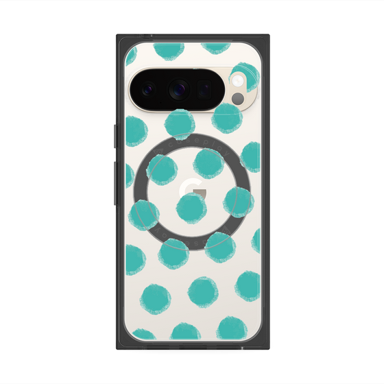 Premium Square Case with Pixelsnap［ Original - Favorite Color Polka Dots - Green ］