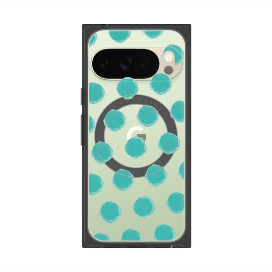 Premium Square Case with Pixelsnap［ Original - Favorite Color Polka Dots - Green ］