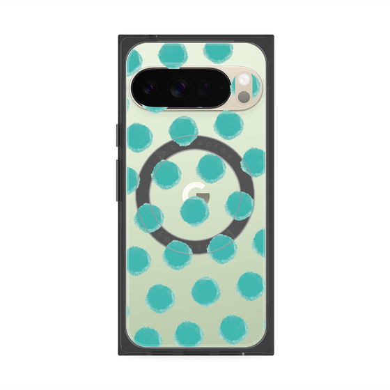 Premium Square Case with Pixelsnap［ Original - Favorite Color Polka Dots - Green ］