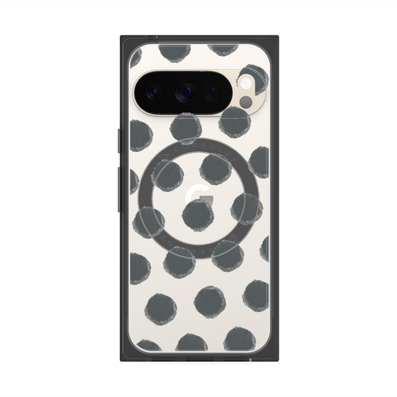 Premium Square Case with Pixelsnap［ Original - Favorite Color Polka Dots - Black ］