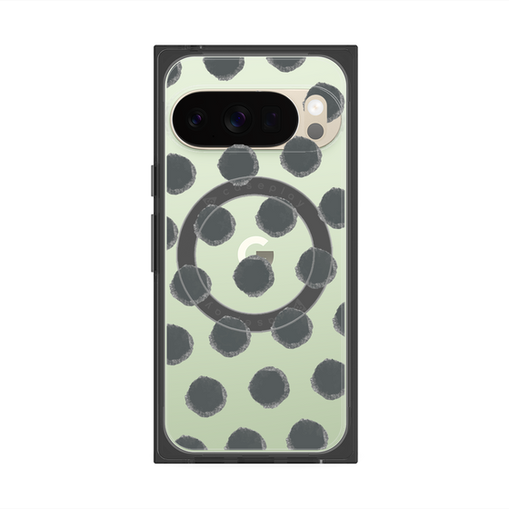 Premium Square Case with Pixelsnap［ Original - Favorite Color Polka Dots - Black ］