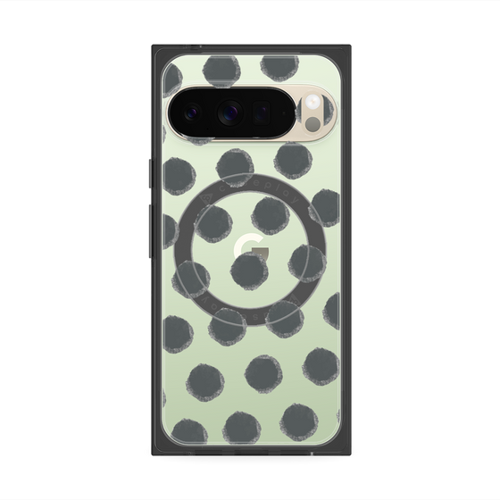 Premium Square Case with Pixelsnap［ Original - Favorite Color Polka Dots - Black ］