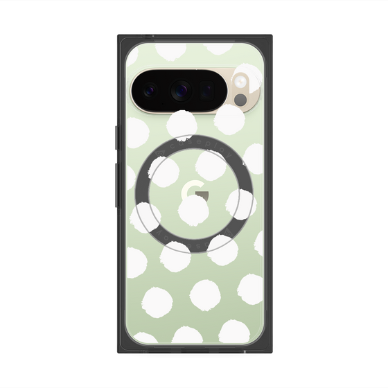 Premium Square Case with Pixelsnap［ Original - Favorite Color Polka Dots - White ］