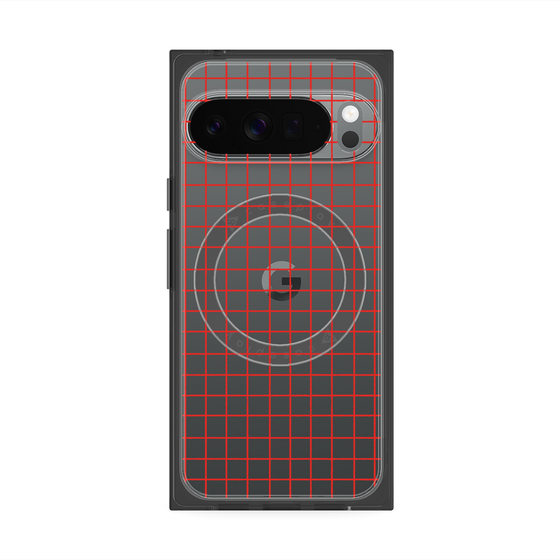 Premium Square Case with Pixelsnap［ Original - Favorite Color Check - Red ］