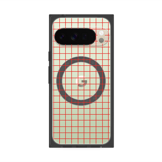 Premium Square Case with Pixelsnap［ Original - Favorite Color Check - Red ］