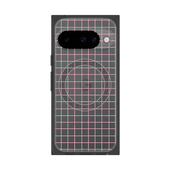 Premium Square Case with Pixelsnap［ Original - Favorite Color Check - Pink ］