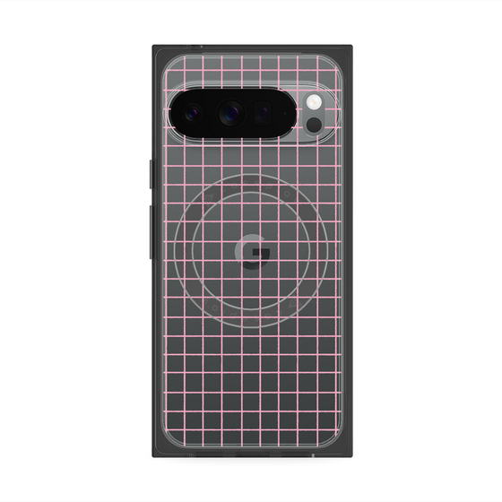 Premium Square Case with Pixelsnap［ Original - Favorite Color Check - Pink ］
