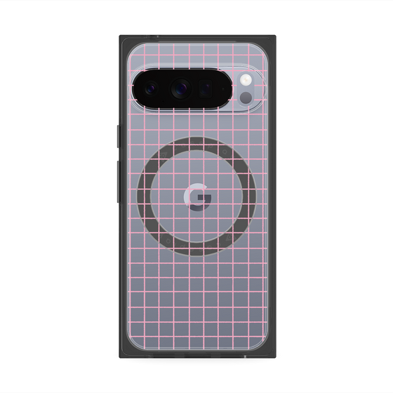 Premium Square Case with Pixelsnap［ Original - Favorite Color Check - Pink ］
