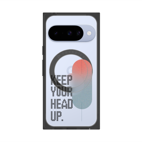 Premium Square Case with Pixelsnap［ Original - Dot Overlay - KEEP YOUR HEAD UP/A ］