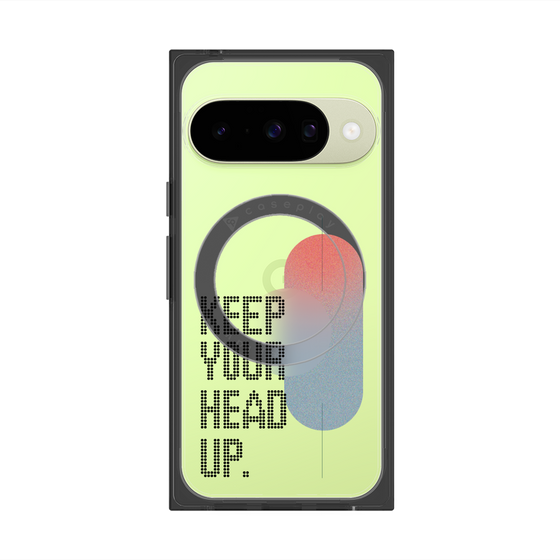 Premium Square Case with Pixelsnap［ Original - Dot Overlay - KEEP YOUR HEAD UP/A ］