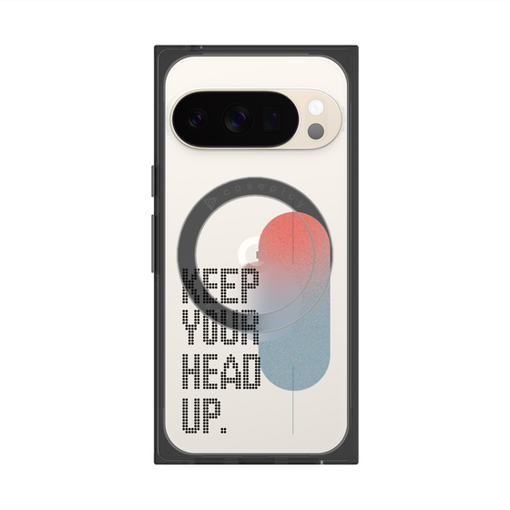 Premium Square Case with Pixelsnap［ Original - Dot Overlay - KEEP YOUR HEAD UP/A ］