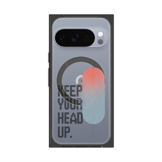 Premium Square Case with Pixelsnap［ Original - Dot Overlay - KEEP YOUR HEAD UP/A ］