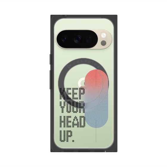 Premium Square Case with Pixelsnap［ Original - Dot Overlay - KEEP YOUR HEAD UP/A ］