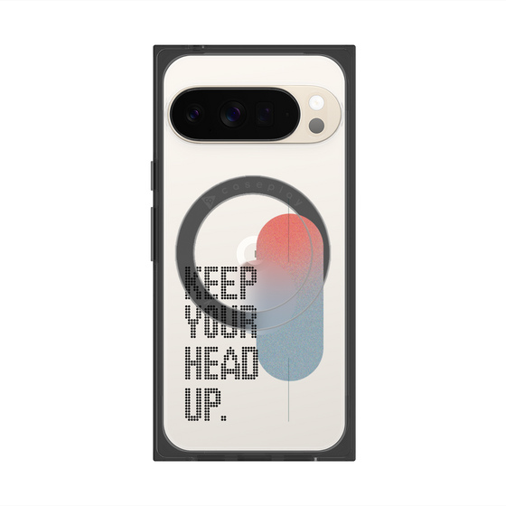 Premium Square Case with Pixelsnap［ Original - Dot Overlay - KEEP YOUR HEAD UP/A ］