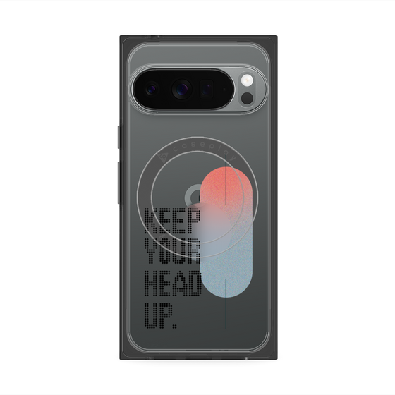 Premium Square Case with Pixelsnap［ Original - Dot Overlay - KEEP YOUR HEAD UP/A ］