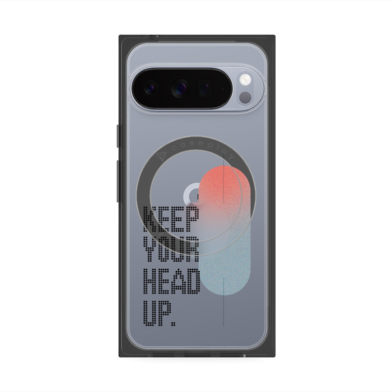 Premium Square Case with Pixelsnap［ Original - Dot Overlay - KEEP YOUR HEAD UP/A ］