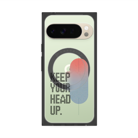 Premium Square Case with Pixelsnap［ Original - Dot Overlay - KEEP YOUR HEAD UP/A ］
