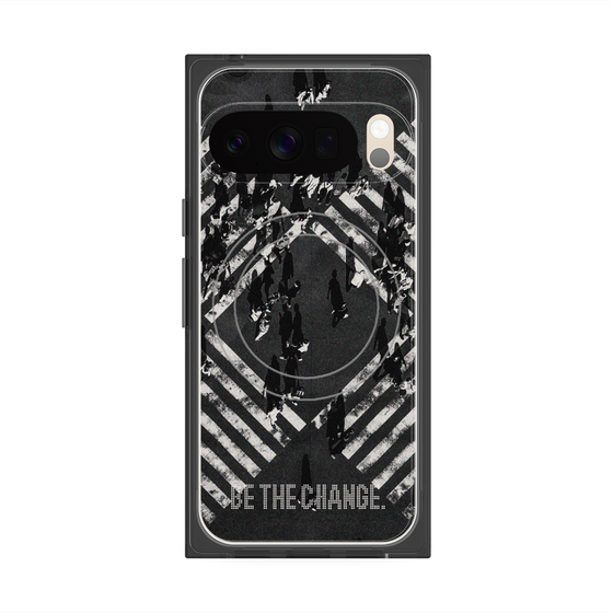 Premium Square Case with Pixelsnap［ Original - Dot Overlay - BE THE CHANGE/B ］