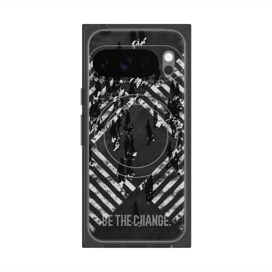 Premium Square Case with Pixelsnap［ Original - Dot Overlay - BE THE CHANGE/B ］