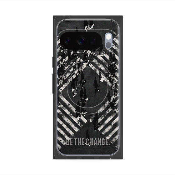 Premium Square Case with Pixelsnap［ Original - Dot Overlay - BE THE CHANGE/B ］