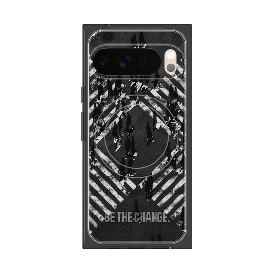Premium Square Case with Pixelsnap［ Original - Dot Overlay - BE THE CHANGE/B ］